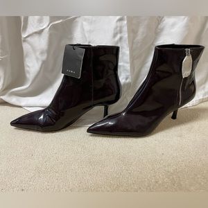 Zara burgundy booties. NWT. Size 38